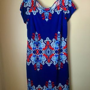 Sunny Leigh Red, White, Blue Dress LARGE